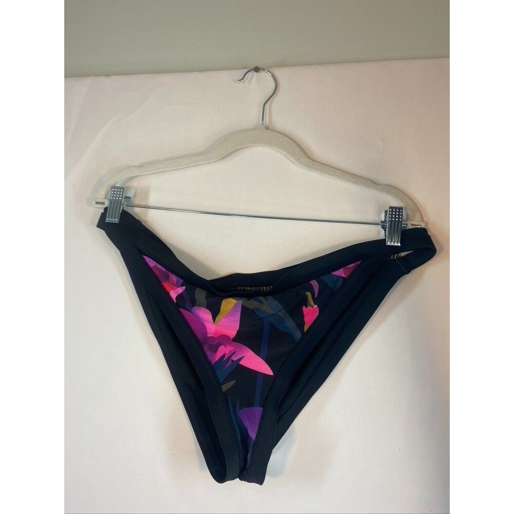 TED BAKER BLACK FLORAL 2 PIECE BIKINI BOTTOMS 36" TOP IS B-C CUP - Picture 2 of 6